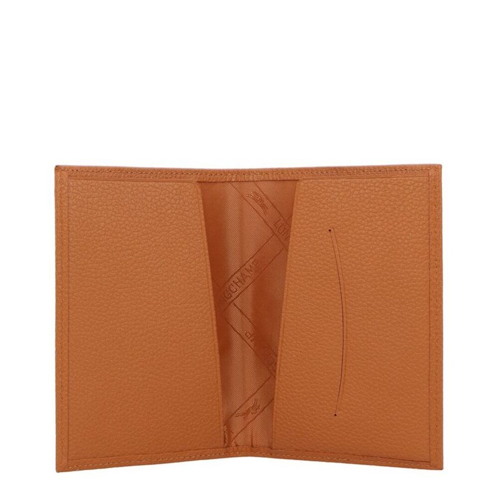 Longchamp Le Foulonne Leather Card Case, Brown - Picture 4 of 4